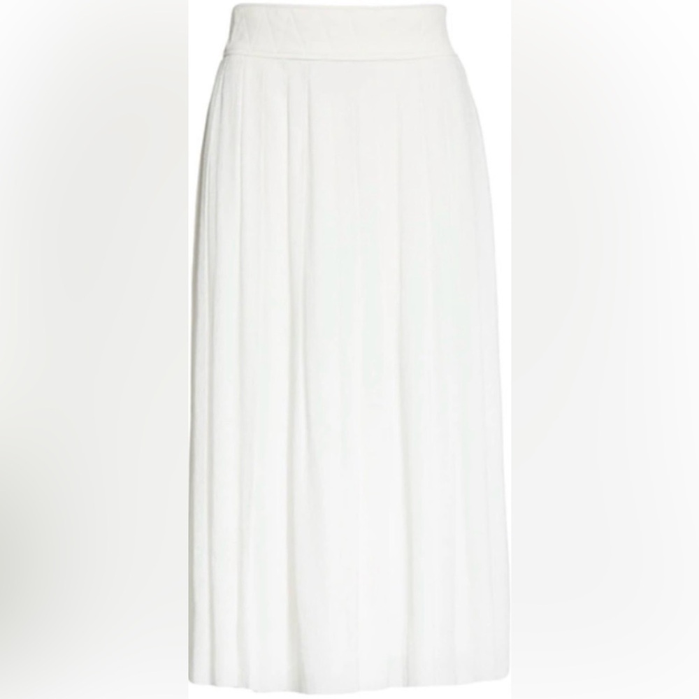 rag & bone White Maxi Skirt with Fluid Draping